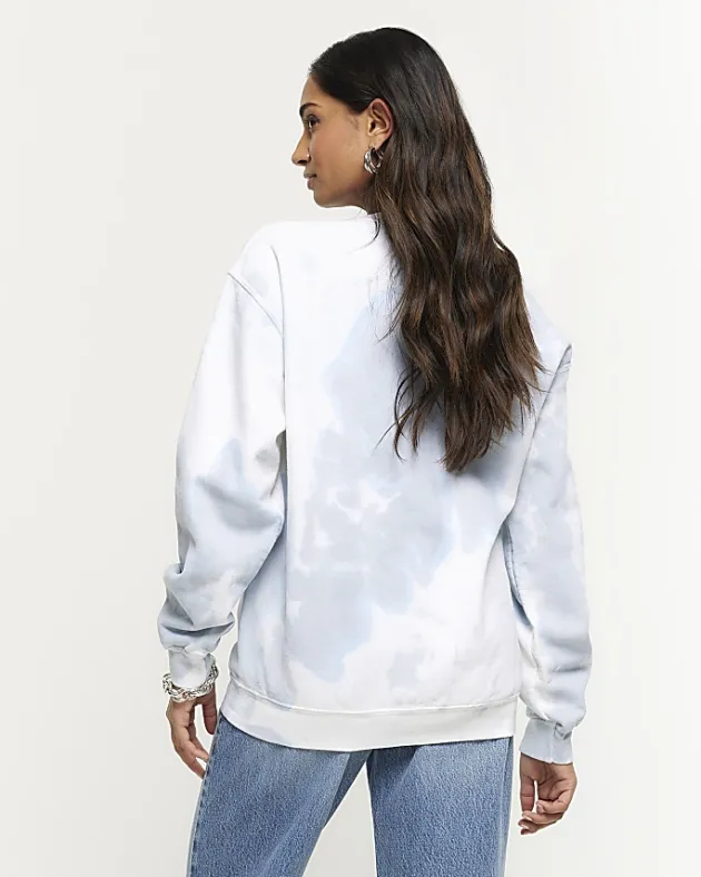 River Island tie dye graphic sweatshirt< Loungewear