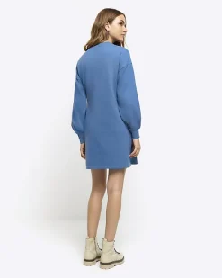 River Island tie side sweatshirt mini dress< Dresses