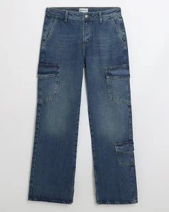 River Island wide leg cargo jeans< Jeans