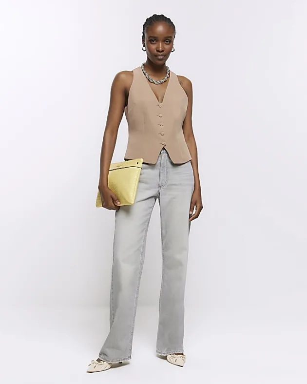 River Island button front waistcoat< Suits & Tailoring