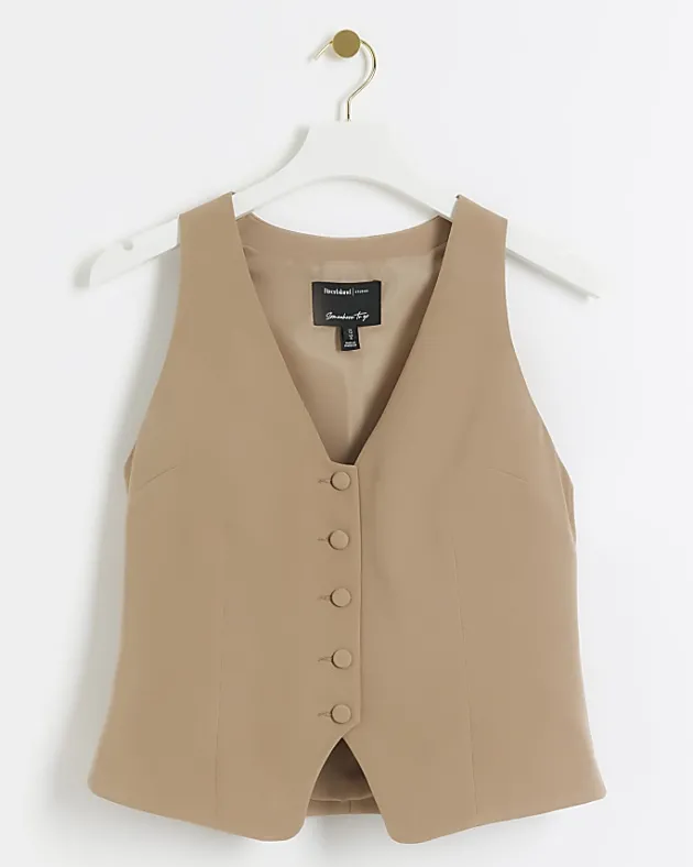 River Island button front waistcoat< Suits & Tailoring