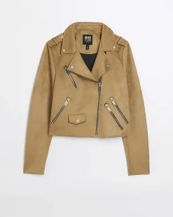 River Island faux suede Biker Jacket< Coats & Jackets