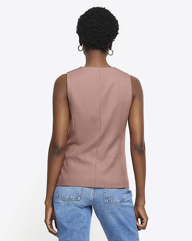 River Island high V-neck waistcoat< Suits & Tailoring