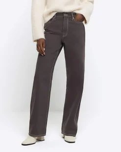 River Island high waisted relaxed straight fit jeans< Jeans