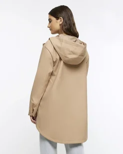 River Island Hooded Rain Coat< Coats & Jackets