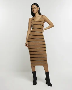 River Island knit stripe bodycon midi dress set< Dresses