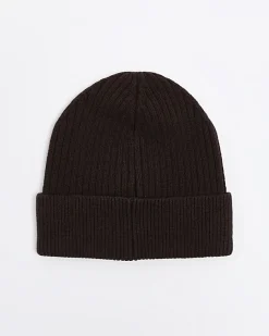 River Island knitted rib beanie< Essentials