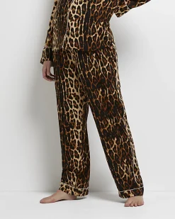 River Island leopard print maternity pyjama trousers< Maternity