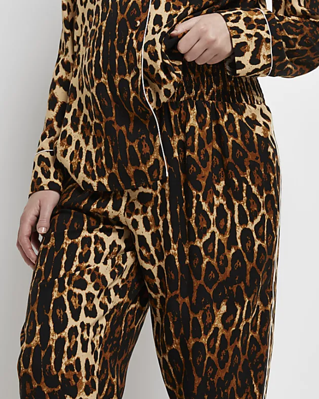 River Island leopard print maternity pyjama trousers< Maternity