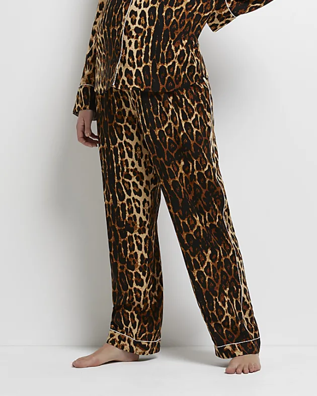 River Island leopard print maternity pyjama trousers< Maternity