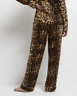 River Island leopard print maternity pyjama trousers< Maternity