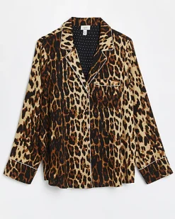 River Island leopard print maternity pyjama shirt< Maternity