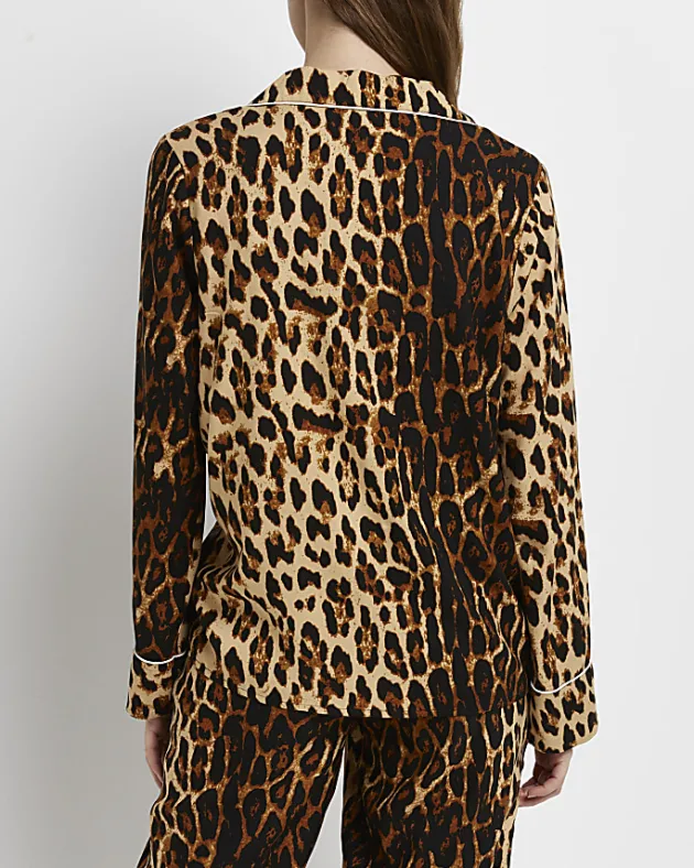River Island leopard print maternity pyjama shirt< Maternity