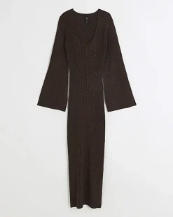 River Island long sleeve jumper midi dress< Dresses