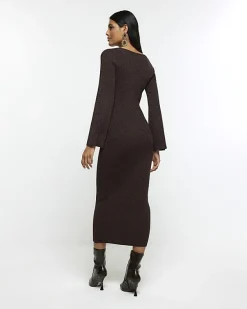 River Island long sleeve jumper midi dress< Dresses