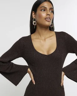 River Island long sleeve jumper midi dress< Dresses