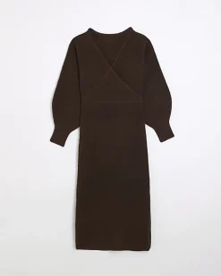 River Island long sleeve jumper midi dress< Dresses