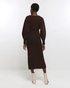 River Island long sleeve jumper midi dress< Dresses