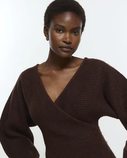 River Island long sleeve jumper midi dress< Dresses