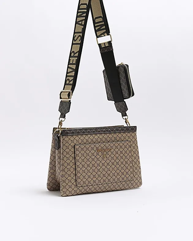 River Island monogram crossbody bag< Bags, Purses & Luggage