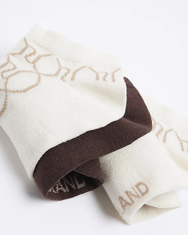 River Island monogram trainer socks multipack< Socks & Tights