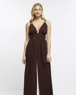 River Island Plunge Cut Out Jumpsuit< Jumpsuits & Playsuits