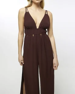 River Island Plunge Cut Out Jumpsuit< Jumpsuits & Playsuits