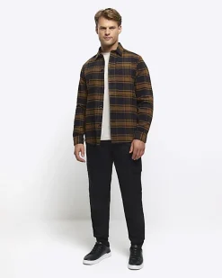 River Island regular fit check long sleeve shirt< Shirts
