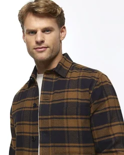 River Island regular fit check long sleeve shirt< Shirts