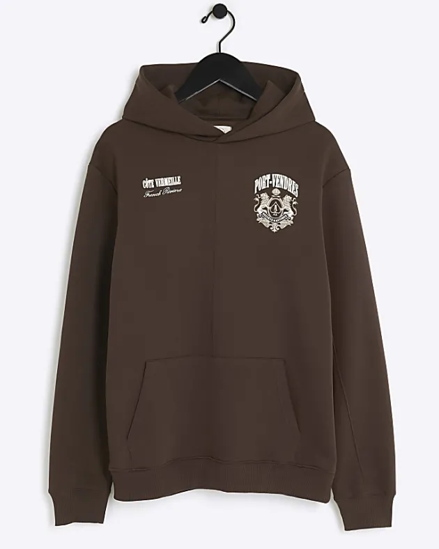 River Island regular fit graphic hoodie< Hoodies & Sweatshirts