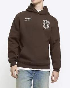 River Island regular fit graphic hoodie< Hoodies & Sweatshirts