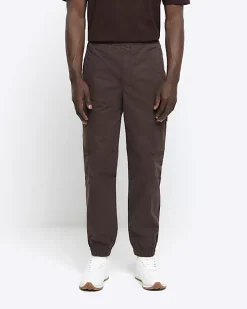 River Island regular fit seam cargo trousers< Trousers
