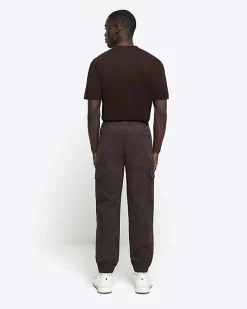 River Island regular fit seam cargo trousers< Trousers
