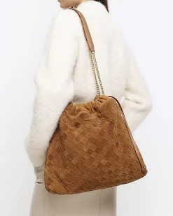 River Island suede weave slouch tote bag< Bags, Purses & Luggage