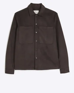 River Island suedette long sleeve shirt< Shirts