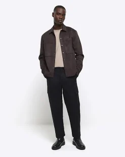 River Island suedette long sleeve shirt< Shirts