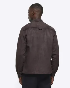 River Island suedette long sleeve shirt< Shirts