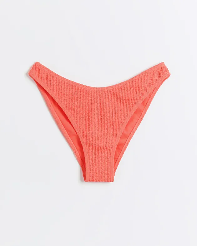 River Island Coral low waist crinkle bikini bottoms< Swimwear & Beachwear