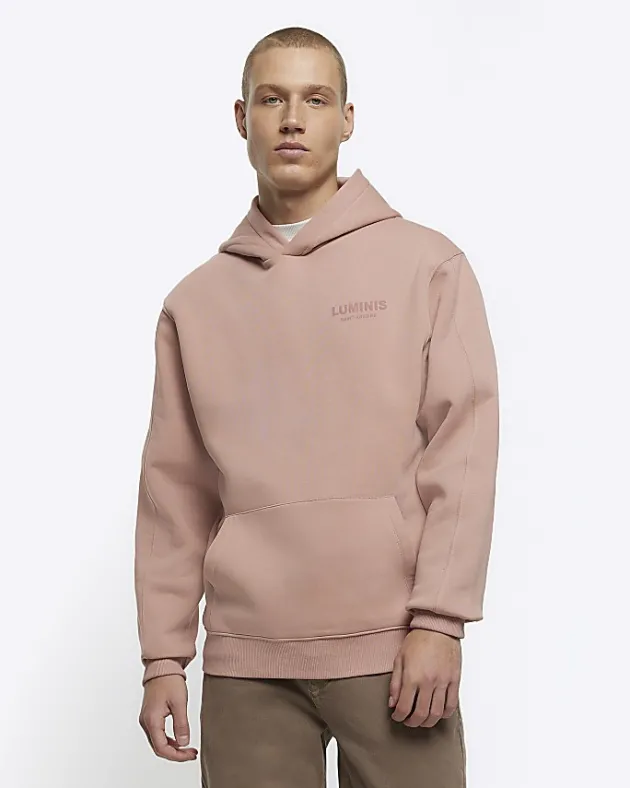 River Island Coral regular fit graphic hoodie< Hoodies & Sweatshirts
