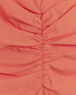 River Island Coral ruched split bodycon midi dress< Dresses