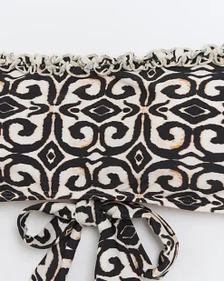 River Island abstract frill bandeau bikini top< Swimwear & Beachwear
