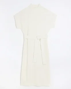River Island belted high neck jumper midi dress< Dresses