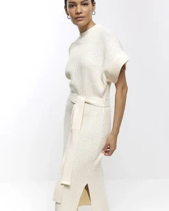 River Island belted high neck jumper midi dress< Dresses