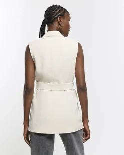 River Island Belted Longline Waistcoat< Suits & Tailoring
