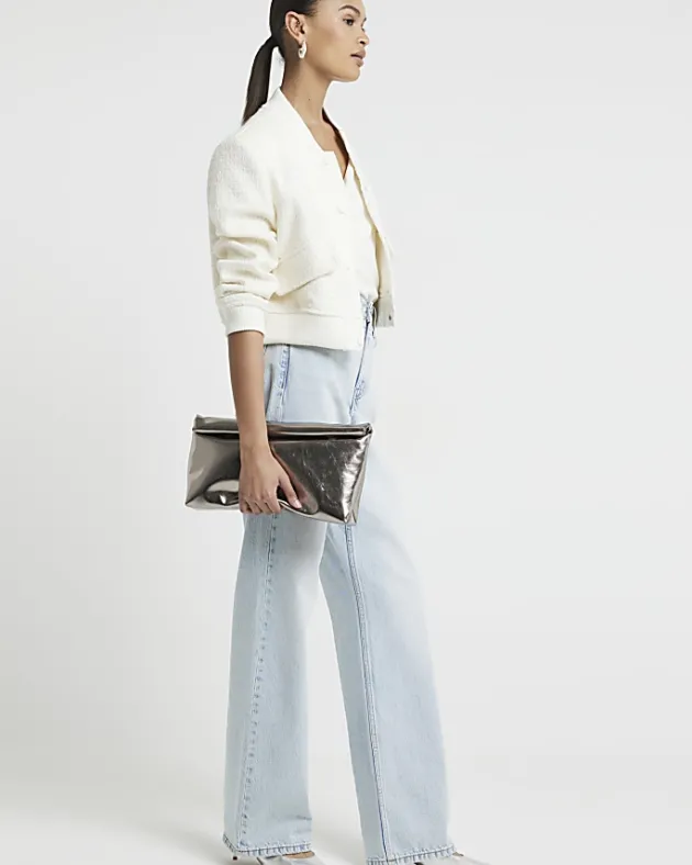 River Island Boucle Tailored Bomber Jacket< Coats & Jackets