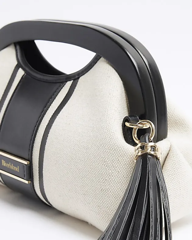 River Island canvas stripe clutch bag< Bags, Purses & Luggage