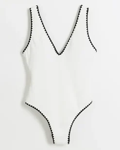 River Island crinkle Whipstitch Swimsuit< Swimwear & Beachwear