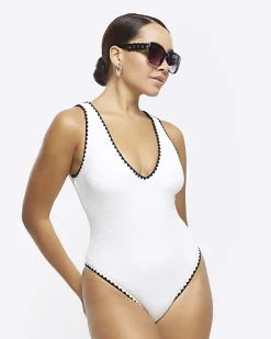 River Island crinkle Whipstitch Swimsuit< Swimwear & Beachwear