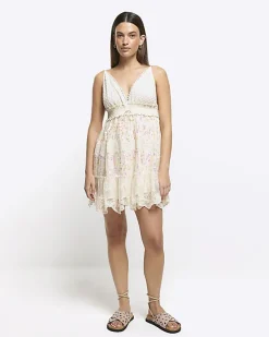 River Island crochet sequin beach mini dress< Swimwear & Beachwear