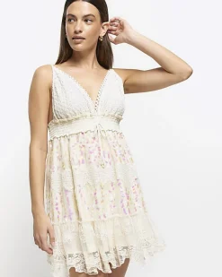 River Island crochet sequin beach mini dress< Swimwear & Beachwear